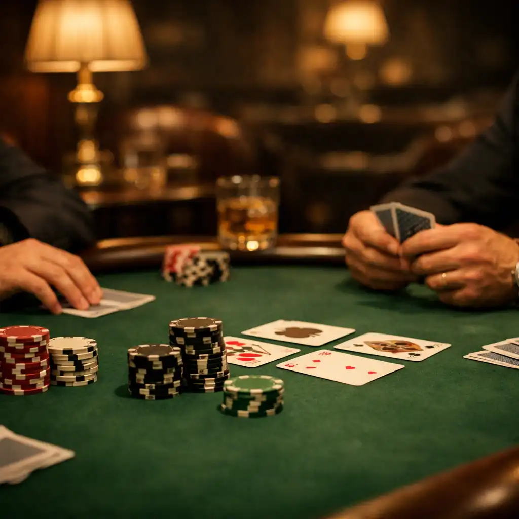 Table de poker élégante
